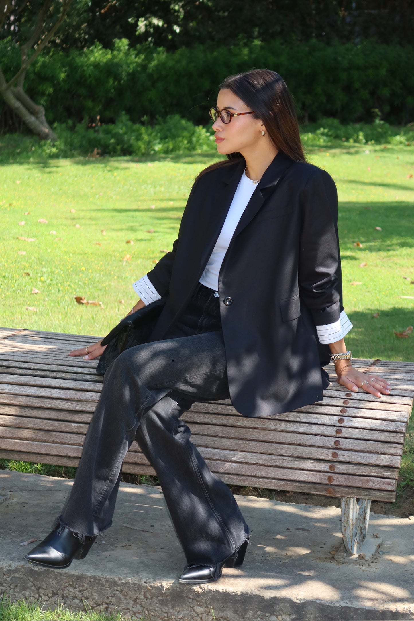 The Shirt Blazer in Black