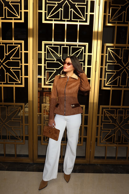 The Animal Print Peplum Jacket