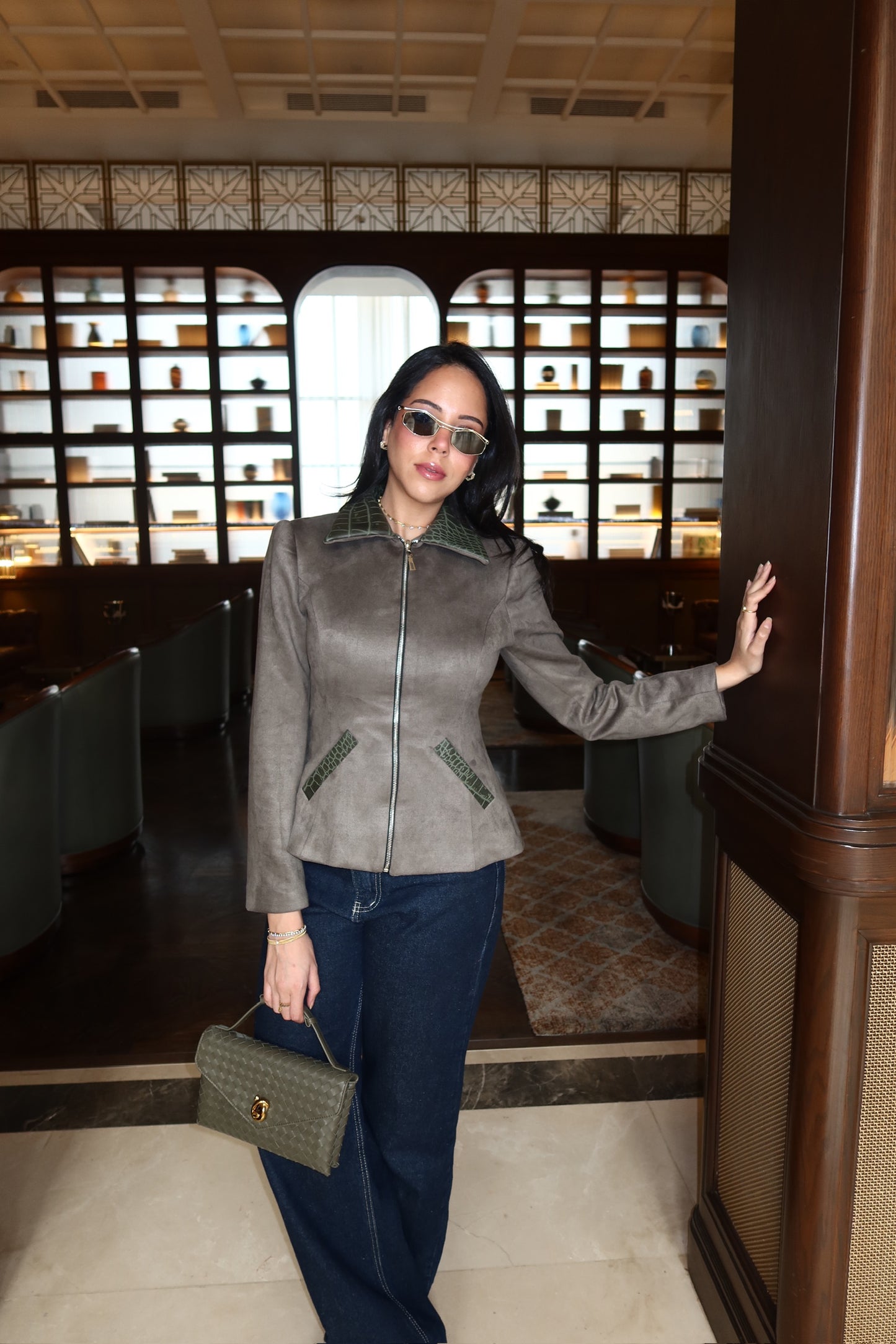 The Animal Print Peplum Jacket