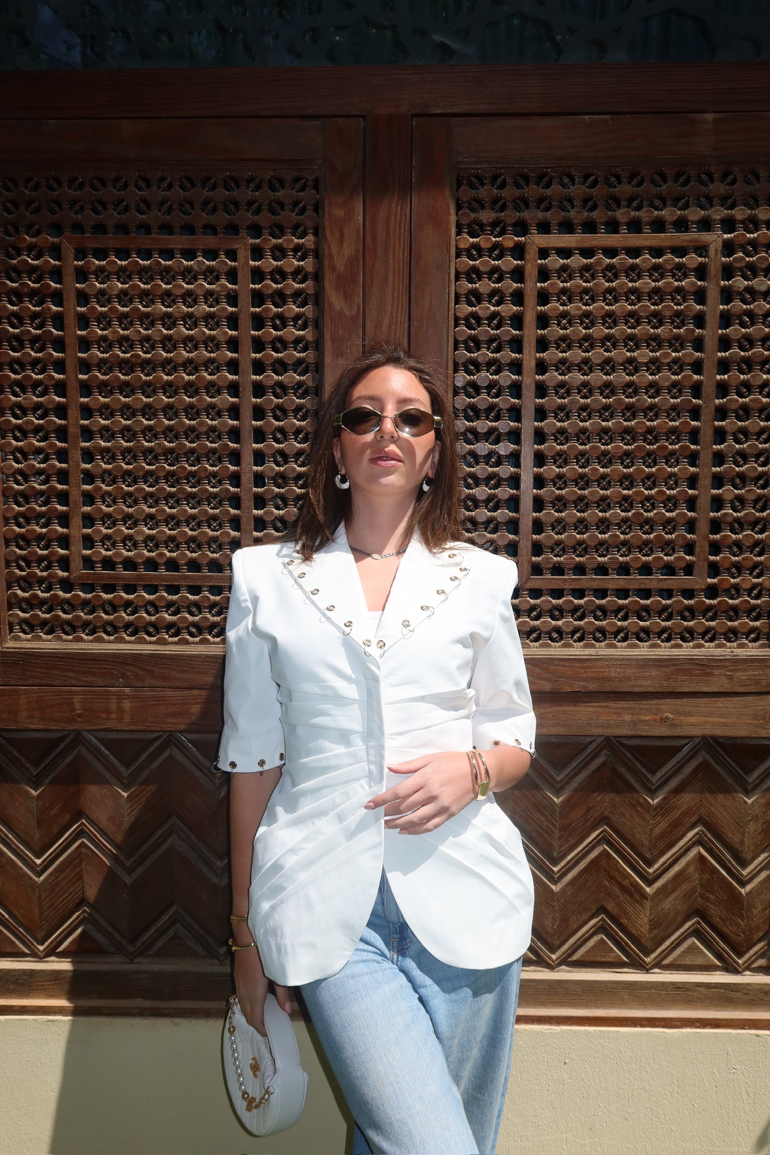 Eyelet Blazer