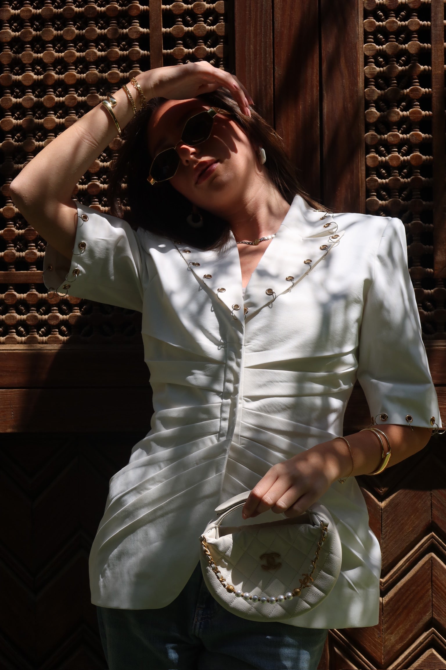 Eyelet Blazer