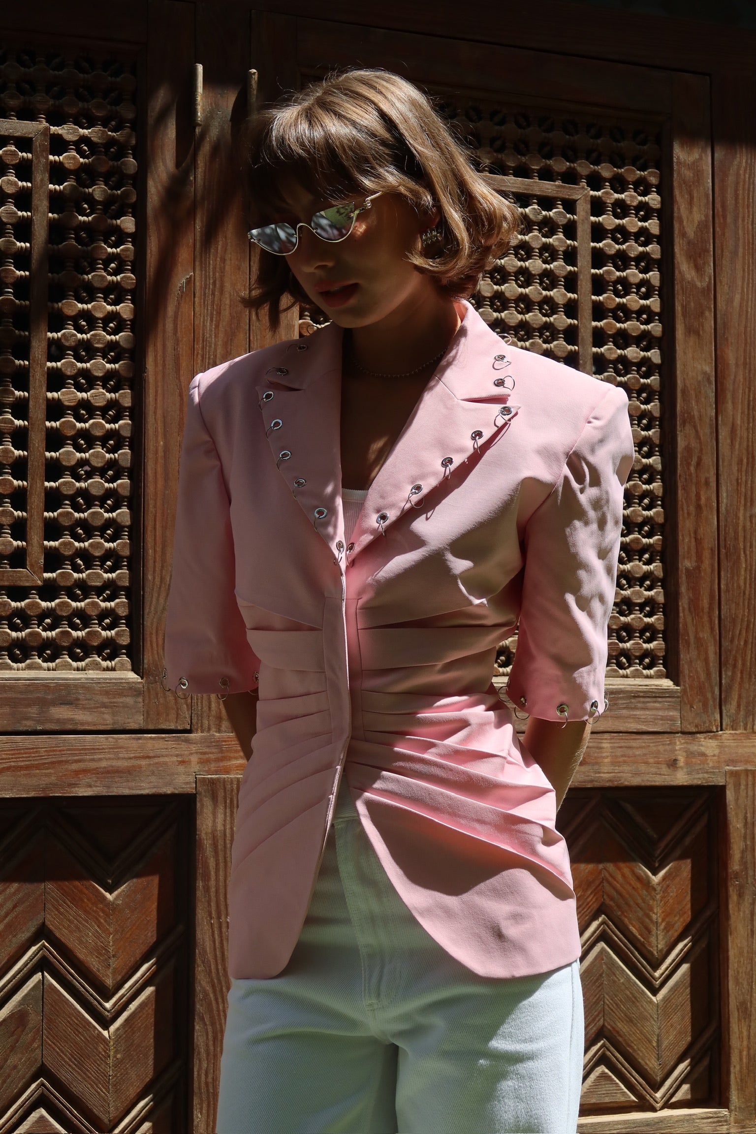 Eyelet Blazer